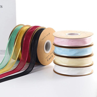 Ruy băng voan lưới có viền bản 2,5cm (2m,5m) giá rẻ nhiều màu làm hoa, làm nơ, buột tóc phụ kiện handmade Pinky Shop