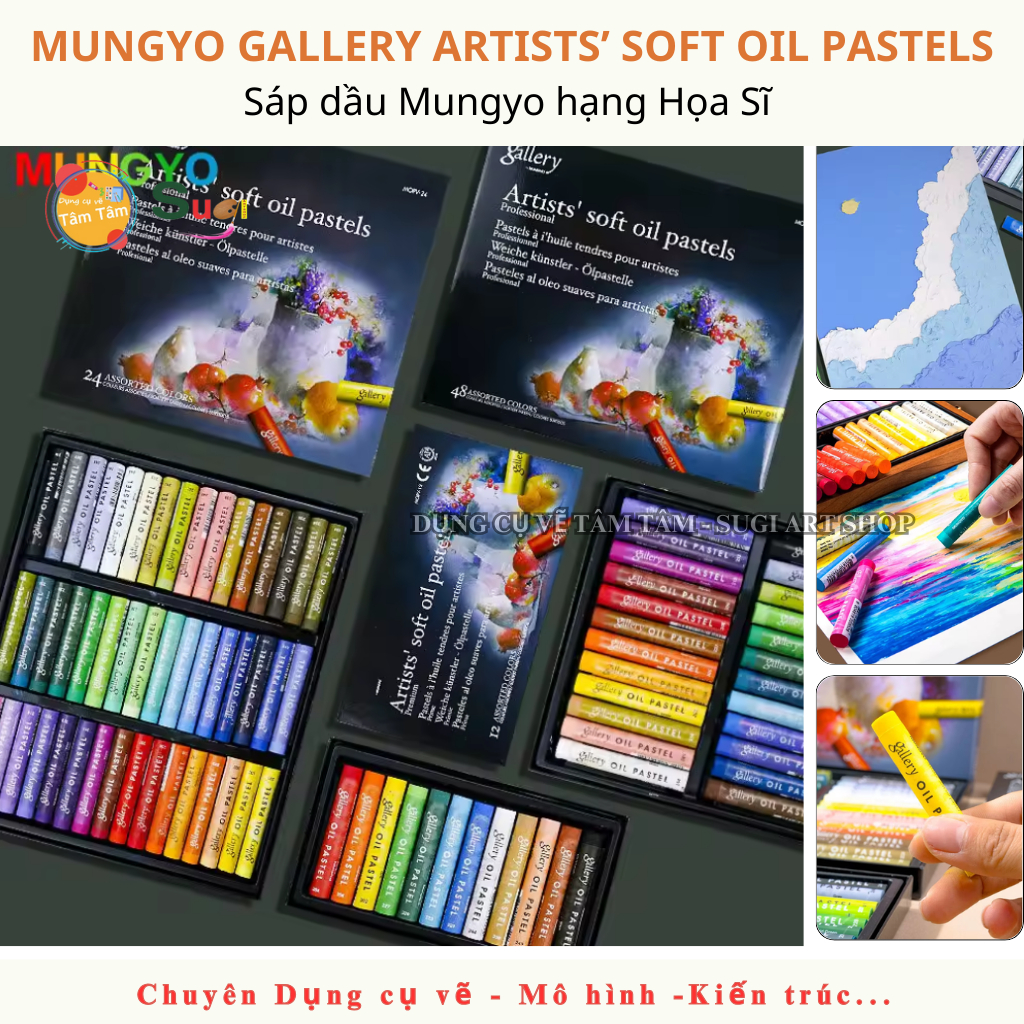 Sáp dầu Mungyo hạng Họa Sĩ 12 màu / 24 màu / 36 màu / 48 màu , Mungyo Gallery Artists' Soft Oil Past