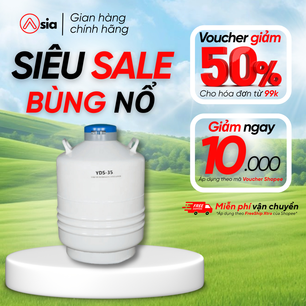 Bình chứa nito lỏng YDS-35 lít, kích thước lớn, trọng lượng nhẹ - được làm từ chất liệu hợp kim nhôm