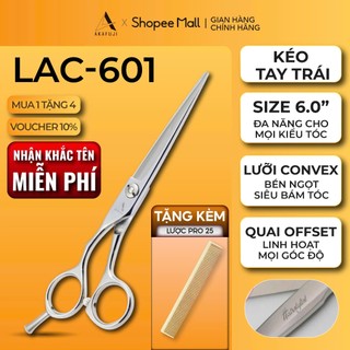 [SALE1.1 TẶNG YS-339] Kéo Cắt Tóc Tay Trái AKAFUJI LAC 601 SIZE 6.0 inches Thép Nhật Cao Cấp MIỄN PHÍ KHẮC TÊN, BH 1 NĂM