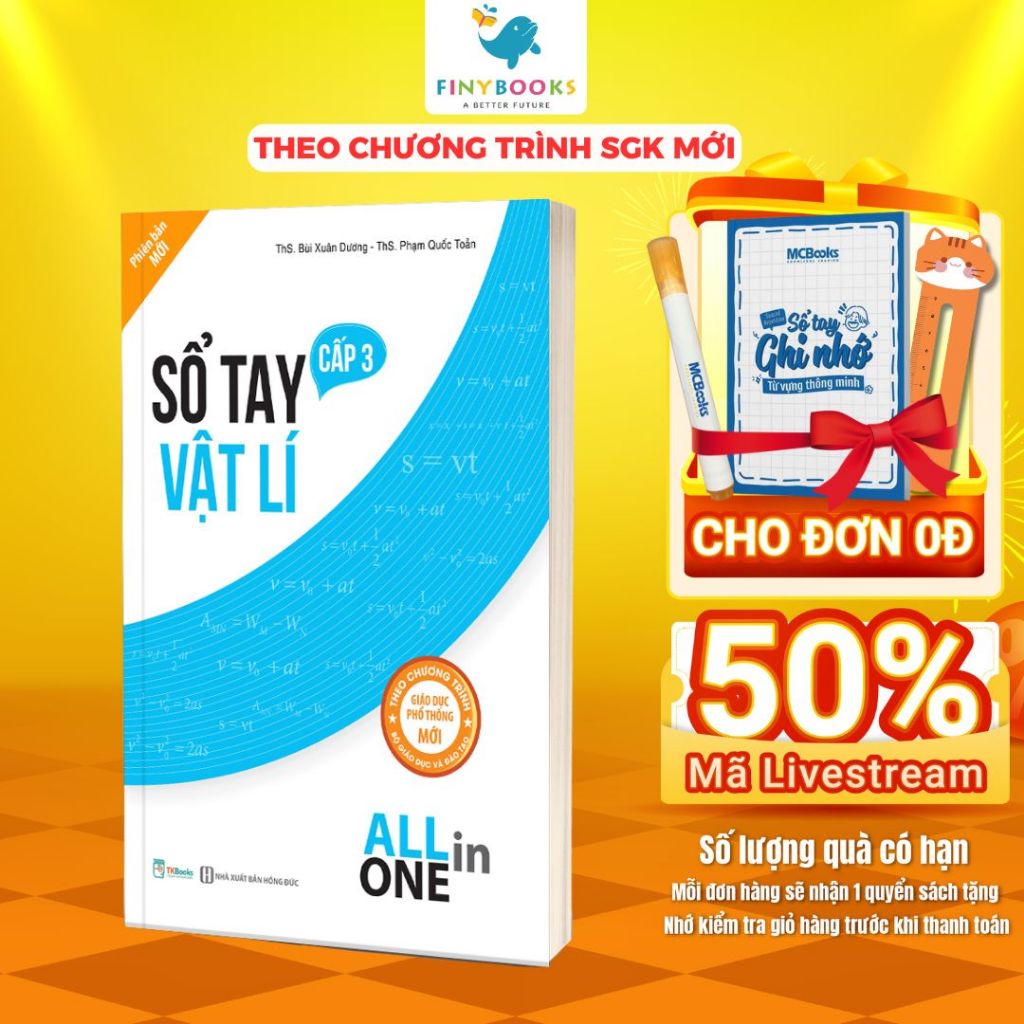 Sách -  Sổ Tay Vật Lí Cấp 3 – All In One – Phiên bản mới - TKBooks