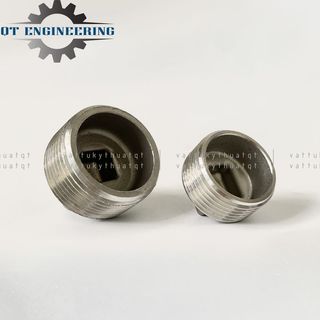 Nút Bịt Ren Ngoài Inox 304 Phi 13mm-60mm