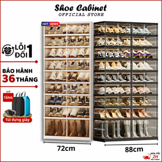 Tủ giày thông minh gấp gọn BUBUWA 9-36 đôi có ngăn boot chất liệu nhựa PP cao cấp có bánh xe