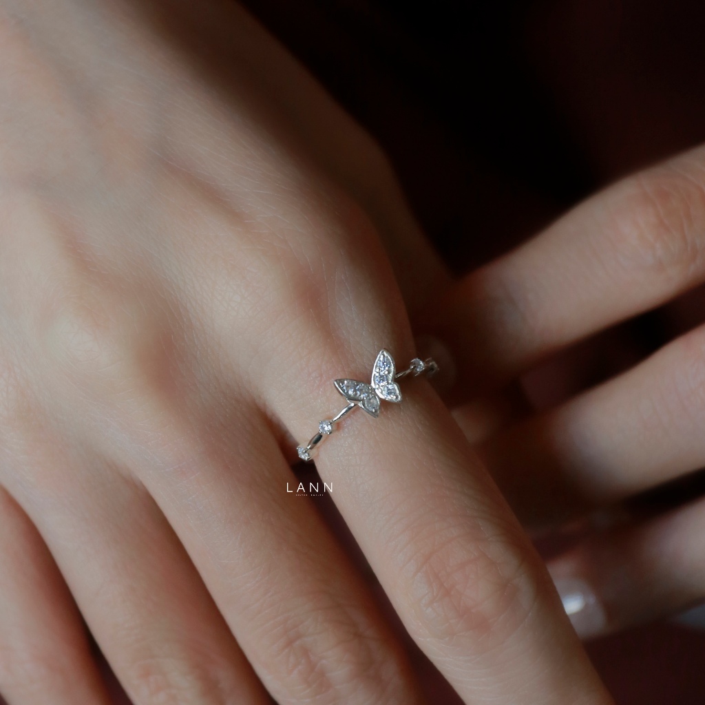 Nhẫn bướm đính đá cách cho nữ R307 LANN