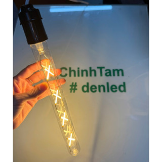  Bóng đèn led Edison T300 tim dấu X công suất  8W 220Vac 