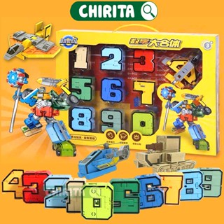 Bộ 10 Số Biến Hình Robot Loại Lớn / Loại Vừa - Đồ Chơi Lắp Ráp Robot Biến Hình Cho Bé Chirita