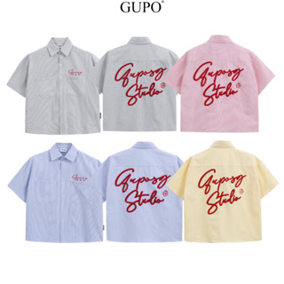 Áo Sơ Mi Boxy Thêu Xù GUPO’sg Studio Vải Oxford Tay Ngắn Nam Nữ Local Brand - TS04