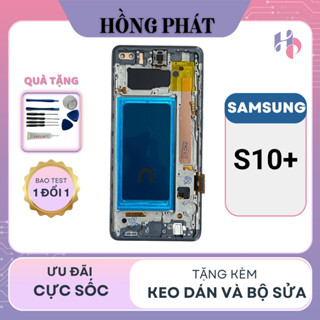 Màn hình SAMSUNG S10+ / S10 PLUS QX KHUNG (Tặng kèm keo dán và bộ sửa)