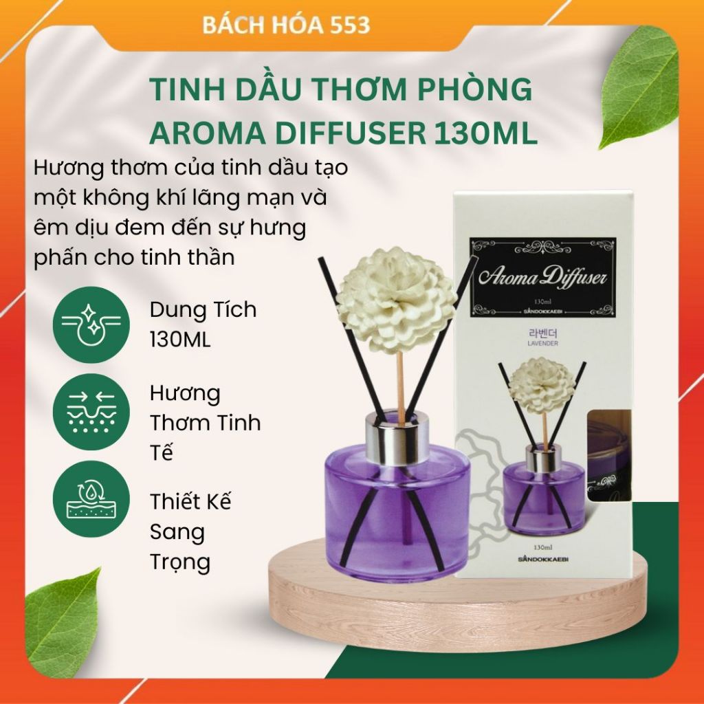 Tinh Dầu Thơm Phòng Aroma Diffuser 130ML