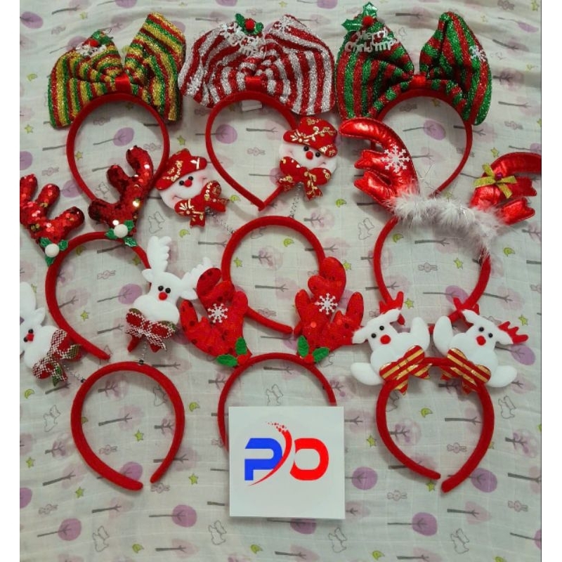 Bờm tóc kẹp tóc,bờm phát sáng noel sừng tuần lộc,ông già noel, nơ giáng sinh thiết kế ngộ nghĩnh siê