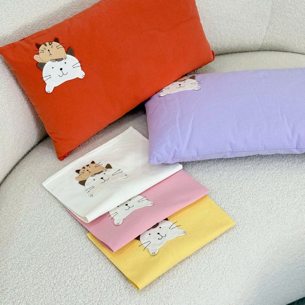 GỐI NẰM MÈO 30X50CM (VỎ GỐI LẺ) HIKOSEN CARA
