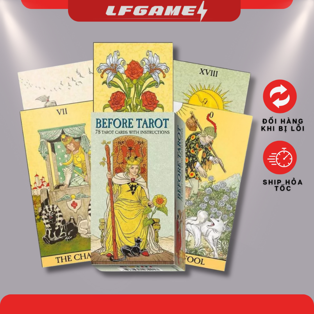 Bộ bài BEFORE TAROT oracle size tiêu chuẩn Bản Tiếng Anh [MUA 2 BỘ BẤT KÌ TẶNG ĐÁ THANH TẨY]