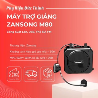 Máy Trợ Giảng Zansong M80 Chính Hãng, Loa Trợ Giảng Công Suất Lớn, USB, Thẻ SD, FM , Độ Nhạy Cao, Pin Trâu (BH 12 THÁNG)