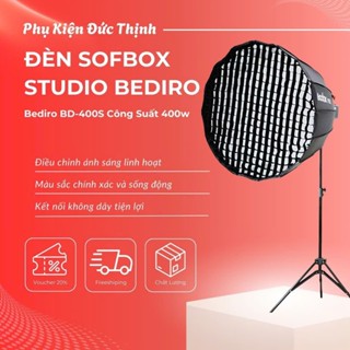(GIAO HỎA TỐC) Đèn sofbox tổ ong hỗ trợ ánh sáng kinh doanh, chụp hình - Đèn studio Bediro BD-400S Công Suất 400w