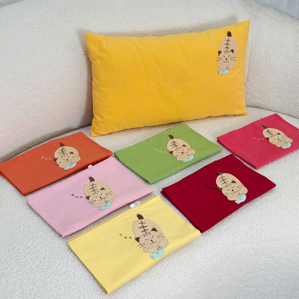 GỐI NẰM 30X50 MÈO CÁ HIKOSEN CARA