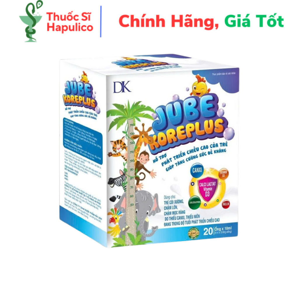 JUBE KOREPLUS Bổ sung Canxi cho cơ thể hỗ trợ giảm nguy cơ còi xương ở trẻ và loãng xương ở người lớ
