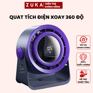 Quạt Để Bàn Tích Điện Màn Hình LED Sạc Pin-Quạt Treo Tường Lưu Thông Không Khí (YATASMART)