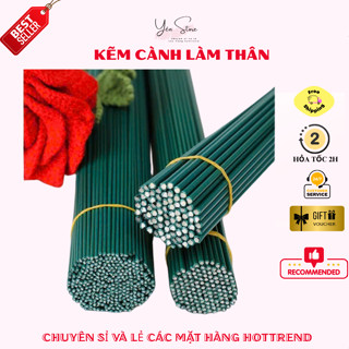  Kẽm Thân Làm Hoa Kẽm Cành Thép Bọc Nhựa Dùng Làm Thân Hoa Kẽm Nhung Hoa Sáp YÊN STORE 