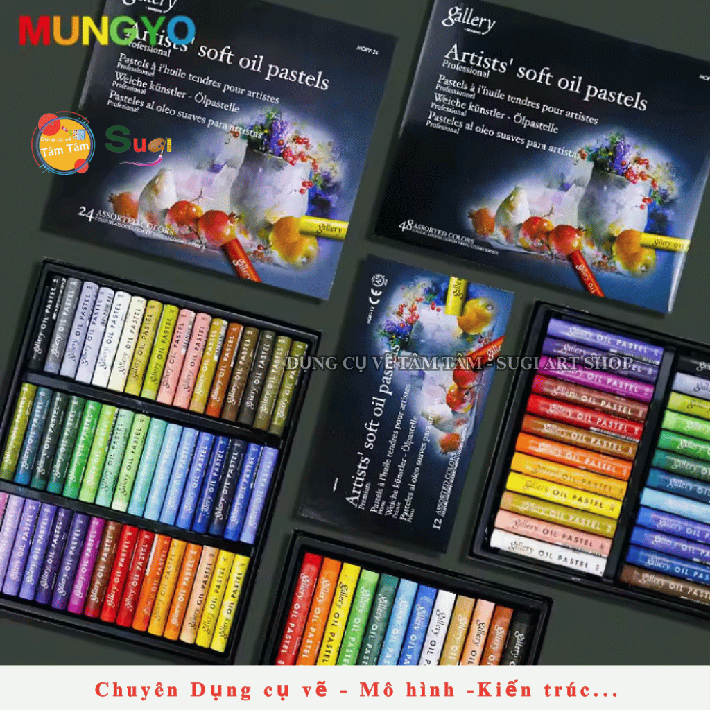 [ Sugi Art shop] Sáp dầu Mungyo hạng Họa Sĩ 12 màu / 24 màu / 36 màu / 48 màu , Mungyo Gallery Artis