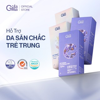 Combo 4 Hộp Thực Phẩm Bổ Sung Gilaa 5K Collagen Bright Booster With Saffron - Peony (20g x 15 gói) - Dạng Nước