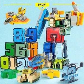 Bộ Số Biến Hình Robot 10 Số Loại Lớn / Loại Vừa - Đồ Chơi Lắp Ráp Cho Bé Trai Robot Biến Hình Bfun