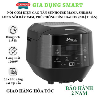  Nồi cơm điện cao tần Sunhouse SHD8858 dung tích 1.5 lít - 10 chế độ đa dạng - Bảo hành 2 năm 