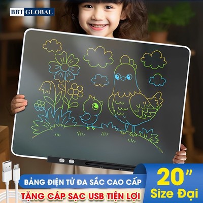 Bảng vẽ tự xóa điện tử đa sắc màu cỡ đại 20 inch BBT Global C20