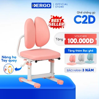 [Voucher 100K] Ghế Chống Gù DERGO LEO C2D Điều Chỉnh Tay Quay Phù Hợp Bàn Nâng Hạ Độ Cao