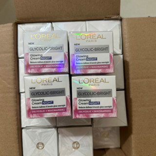 [15ml Đêm ] Kem Dưỡng Da LOreal Paris Ban Đêm Sáng Mịn Mờ Thâm Nám Glycolic-Bright Glowing Cream