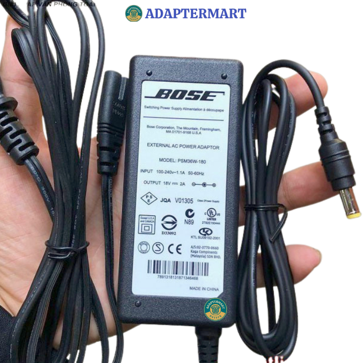 Sạc loa Bluetooth Bose SOUNDLINK 1 2 3 18v 2a zin - bảo hành 1 năm, sạc loa bose 17-20V, adapter ngu