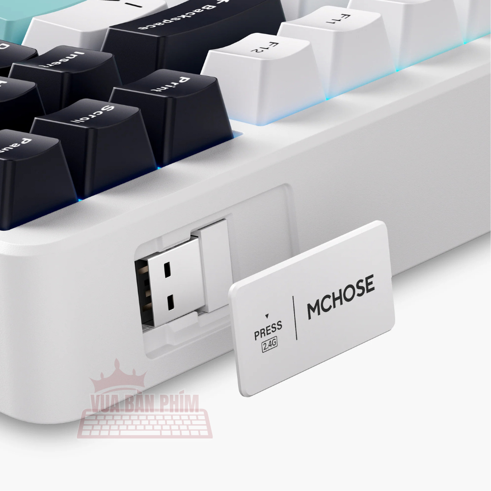 [HÀNG SẴN] Bàn phím cơ Mchose G87 Pro 3 modes , núm xoay ,mạch xuôi, led rgb, hostswap, gasket mount, keycap double shot | BigBuy360 - bigbuy360.vn