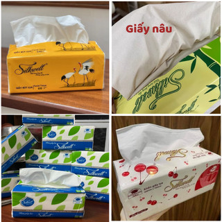  Thùng 9 Giấy ăn Silkwell khổ lớn combo giấy rút lụa mềm mại 100% bột giấy nguyên chất an toàn 