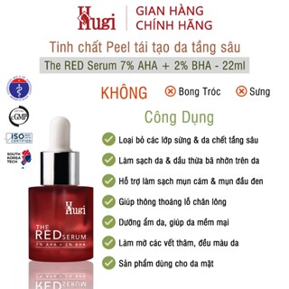 [HuGi] Tinh Chất Peel 7% AHA + 2% BHA  Làm Sạch Sâu, Loại Bỏ Da Chết, Dầu Thừa & Bã Nhờn 22ml