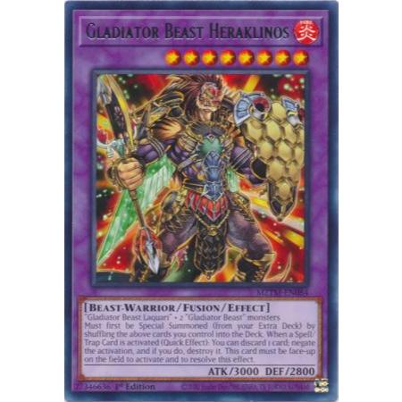 (UK) Gladiator Beast Heraklinos - MZTM-EN084 - Rare 1st Edition