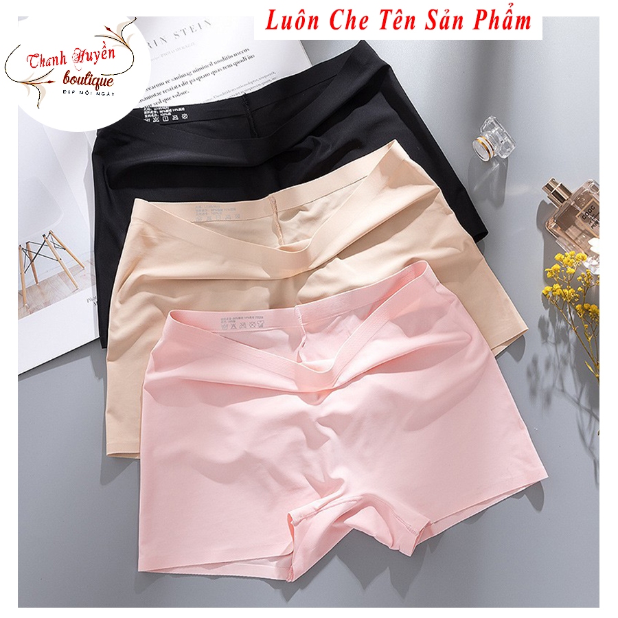 Quần Đùi Mặc Trong Váy Không Đường May, Quần Váy trơn không lộ viền Nâng Mông, thanhhuyenn95 - QV Đúc Su