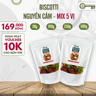 Bánh biscotti nguyên cám vặt eatclean, đủ 5 vị Healthy Key - bánh biscotti hạt ngũ cốc dinh dưỡng