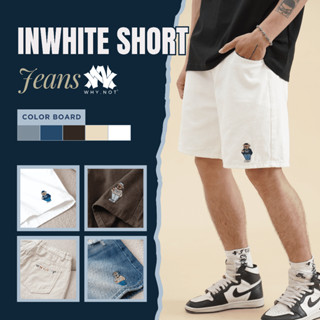 [Có Bigsize] - Quần Short Jean Nam WHY.NOT InWhite SHORT JEANS Form Trên Gối- Quần Đùi Nam Màu Trắng