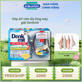 Viên tẩy lồng máy giặt Denkmit Hộp 60 viên nhập khẩu Đức loại bỏ mùi hôi cặn bẩn, cặn canxi