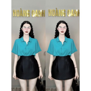 Áo sơ mi cộc tay, áo sơ mi lụa trơn