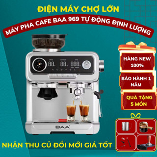 [ HCM ] HỎA TỐC - Máy pha cà phê BAA 969 NEW 100% TẶNG PHỤ KIỆN PHA CHẾ 6 MÓN
