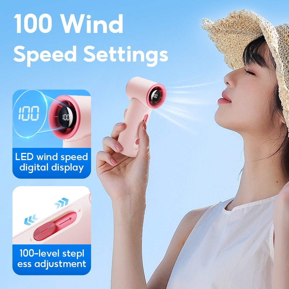 JAMAY Quạt cầm tay bỏ túi 25000 vòng/phút tản nhiệt nhanh màn hình kỹ thuật số thời tiết nóng bức thiết yếu F7MINI | BigBuy360 - bigbuy360.vn