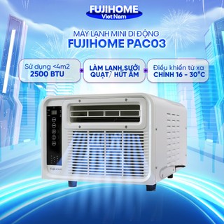 Máy lạnh Mini Nhập Khẩu FUJIHOME PAC03, Máy điều hòa di động làm lạnh nhanh du lịch , cắm trại , picnic phòng trọ
