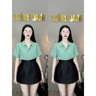 Áo sơ mi cộc tay, áo sơ mi lụa trơn