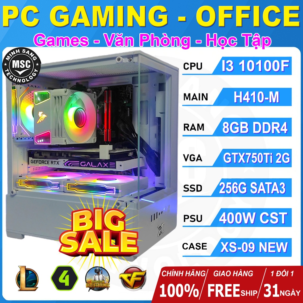THÙNG PC GAMING Bể Cá Cao Cấp Chiến mượt LMHT Fifa Đột Kích Audition Valorant GTA5 PUBG Livestream