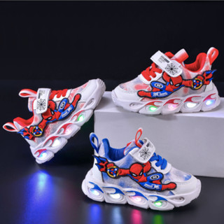 Giày Thề Thao Cho Bé Trai Siêu Nhân Có Đèn LED Phát Sáng Mềm Nhẹ Từ 2-6T (TLS02)