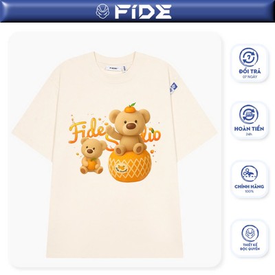 Áo thun FIDE JoyBear unisex form rộng local brand cổ tròn oversize Trái cây - AT179