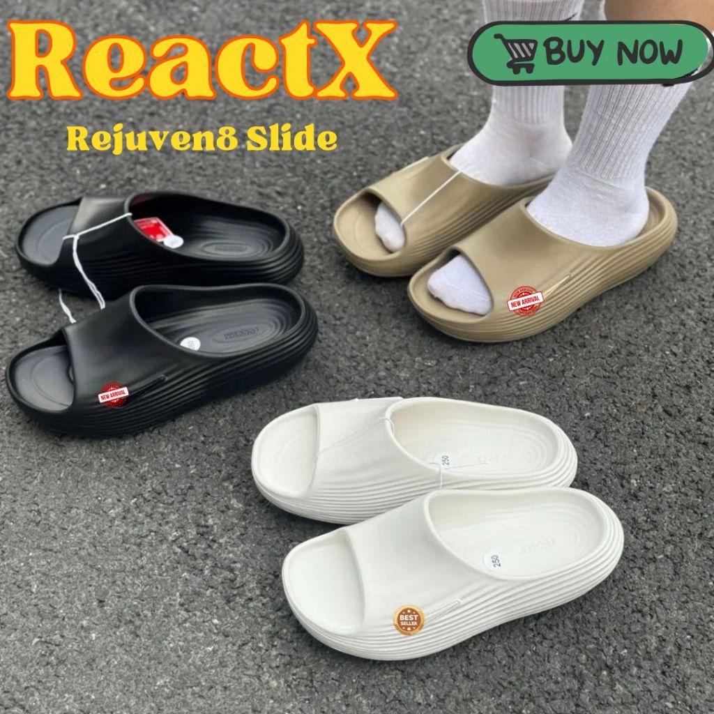 [GeekSneaker] FullBox Dép Chống trơn trượt, đế cao 3cm, cực êm thoải mái - Rejuven8 Slide