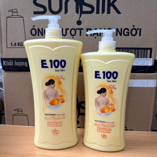  Sữa Tắm Nước Hoa E100 Silky 800g  1,2Lít  Mầu Vàng  