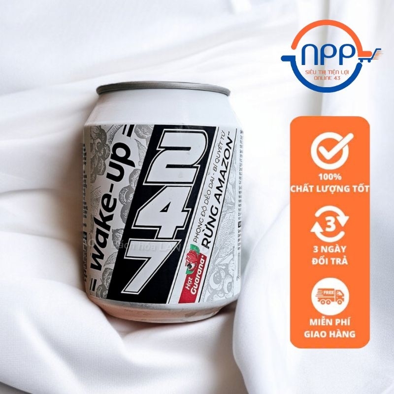 Nước WAKE UP 247 Hạt Guarana Amazon lon 245ml