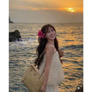 Áo Hai Dây Voan Hoa 2 Lớp Dáng Babydoll. Áo Váy Áo Hai Dây Chun Ngực Đi Biển Bồng Bềnh Tiểu Thư